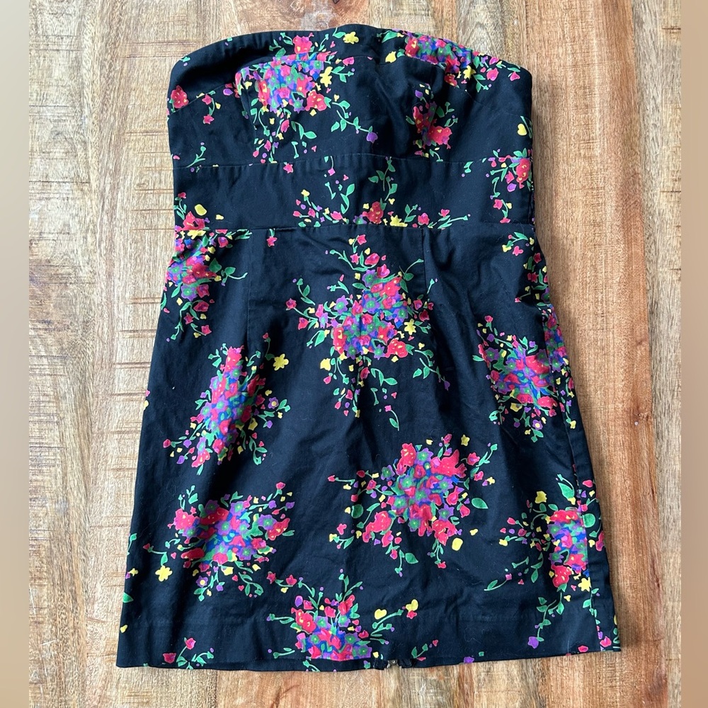 Free People poison apple black floral dress